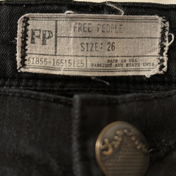 Free People black skinny jeans size 26 - Picture 2 of 4